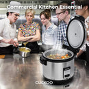 Commercial 30-Cup Rice Cooker & Warmer with Nonstick Pot - Silver/Black
