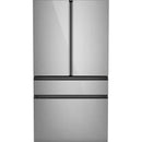 Counter-Depth 22.3-Cu Ft 4 -Door 36-In Wide Smart Compatible French Door Refrigerator with Ice Maker with Water and Ice Dispenser ( Matte Black with Brushed Stainless Handles ) ENERGY STAR Certified
