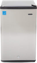 Whynter Upright Freezer with Lock, 3 Cu. Ft. Small Freezer Mini Freezer for Bedrooms, Dorms, Garages, Offices CUF-301SS, Stainless Steel, Energy Star