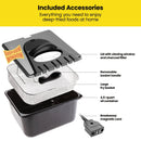 4.5L Deep Fryer, XL Capacity, Adjustable Temperature & Timer - Black Stainless Steel