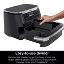 Ninja Foodi Dualzone Flexbasket Air Fryer with 7-Qt Megazone DZ071: 7-In-1, Nonstick, Digital Control, Dishwasher-Safe