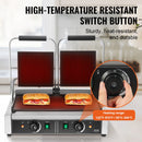 Commercial Panini Grill 3600W Electric Sandwich Panini Maker with Temp Control and 19"X9" for Hamburger Steak Bacon