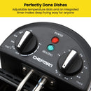 4.5L Deep Fryer, XL Capacity, Adjustable Temperature & Timer - Black Stainless Steel