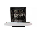 24 In. White Front Control Smart Dishwasher Digital 120-Volt Stainless Steel Tub with Steam Cleaning