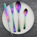 Stainless Steel Cutlery Set, Four Portable Frosted Western Tableware