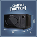 Retro Microwave-1.1 Cu. Ft. and 1000 Watt Countertop Microwave-Black