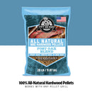 100% All Natural Hardwood Post Oak Blend BBQ Grilling Pellets, 20 Lb Bag