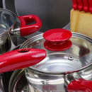 22-Piece Cookware Combo Set in Red
