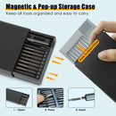 1Set 70 in 1 3.7V Mini Electric Screwdriver Kit Rechargeable Magnetic Repair Tool Kit with 5 Torque Settings 64 S2 Precision Bits 4 LED Lights for Phone Camera Laptop Watch Repair