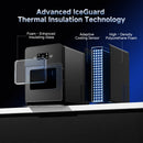 Countertop Touch Screen Manual Ice Maker, Smooth Spherical Ice, 150 Pcs/24H, Black