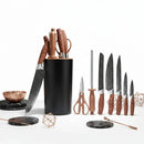 Stainless Steel Kitchen Knife Set with Holder 7-Piece