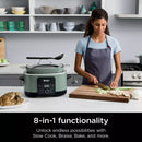 Ninja Possiblecooker PRO 8.5Qt Multi-Cooker with 8-In-1 Slow Cooker, Dutch Oven, Sous Vide, Oven Safe Pot to 500°F Sage Green MC1001GN