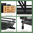 Black Drying Dish Rack Collapsible 2 Tier Dish Rack and Drainboard Set Kitchen Counter