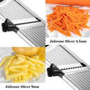 Adjustable Mandoline Slicer for Kitchen, Stainless Steel Food Vegetable Potato Onion Slicer French Fry Cutter, Slicer Julienne with Gloves,