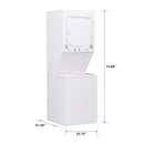 Electric Stacked Laundry Center with 2.3-Cu Ft Top Load Washer and 4.4-Cu Ft Dryer ( White )