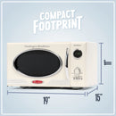 Retro Microwave for Countertop 0.9 Cu Ft Vintage Microwave, Ivory