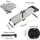 Adjustable Mandoline Slicer for Kitchen, Stainless Steel Food Vegetable Potato Onion Slicer French Fry Cutter, Slicer Julienne with Gloves,