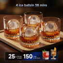 Countertop Touch Screen Manual Ice Maker, Smooth Spherical Ice, 150 Pcs/24H, Black