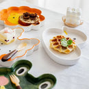 Cute Cartoon Underglaze Color Animal Ceramic Breakfast Plate Children'S Rice Plate Fruit Cake Dessert Dish Dinner Plates