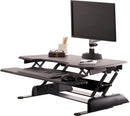 Vari - Varidesk Essential 36 - Two-Tier Standing Desk Converter for Monitor & Accessories - Height Adjustable Sit Stand Desk - Fully Assembled Monitor Riser for Home Office - 36" Wide, Black
