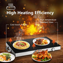 Giantex Electric Food Warmer 2 Packs, 22''X15'' Food Warmers for Parties, Adjustable Temperature Control, Tempered Glass Surface, Hot Plate for Buffet, Electric Warming Tray for Restaurants, Events