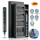 1Set 70 in 1 3.7V Mini Electric Screwdriver Kit Rechargeable Magnetic Repair Tool Kit with 5 Torque Settings 64 S2 Precision Bits 4 LED Lights for Phone Camera Laptop Watch Repair