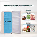 18-Cu Ft Counter-Depth 29.5-In Wide Top-Freezer Refrigerator with Ice Maker ( Cream )