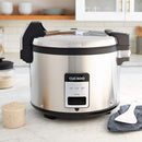 Commercial 30-Cup Rice Cooker & Warmer with Nonstick Pot - Silver/Black