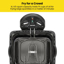 4.5L Deep Fryer, XL Capacity, Adjustable Temperature & Timer - Black Stainless Steel