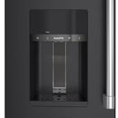 Counter-Depth 22.3-Cu Ft 4 -Door 36-In Wide Smart Compatible French Door Refrigerator with Ice Maker with Water and Ice Dispenser ( Matte Black with Brushed Stainless Handles ) ENERGY STAR Certified